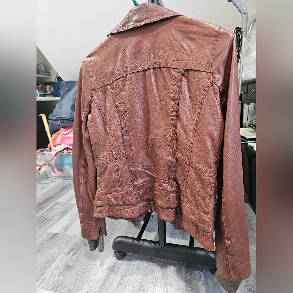 Bernado Leather Jacket Brown - image 2